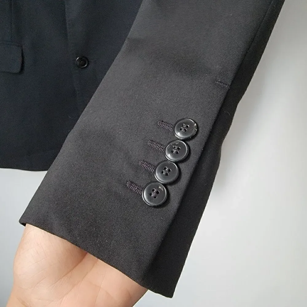 ZARA MAN Black Slim Fit Suit Jacket Size 52